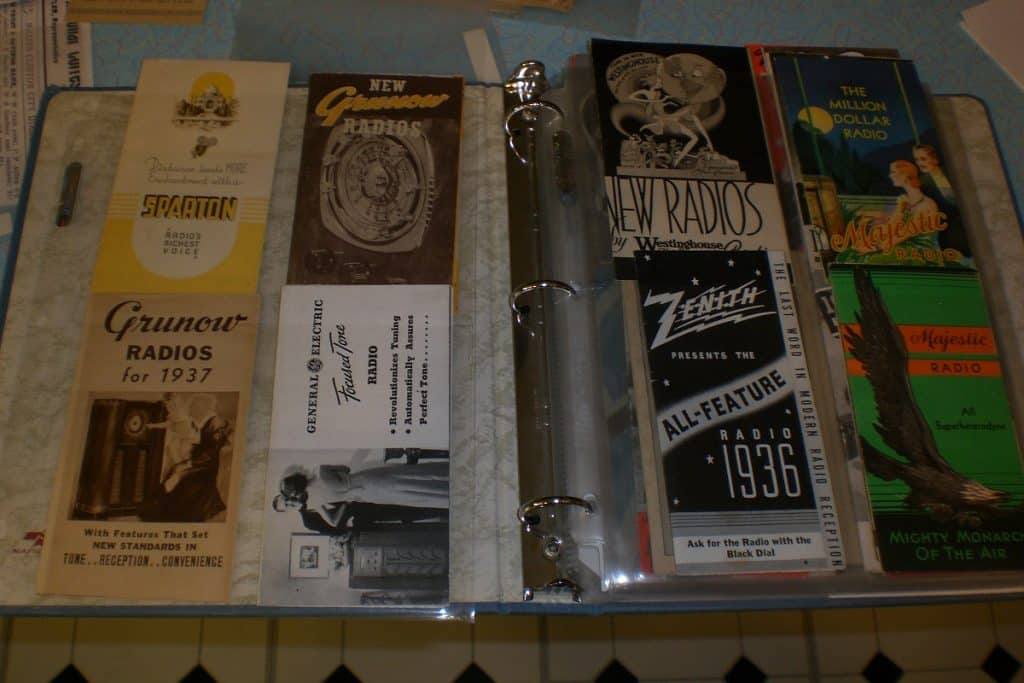 A sampling of numerous early radio brochures to be auctioned No. 1