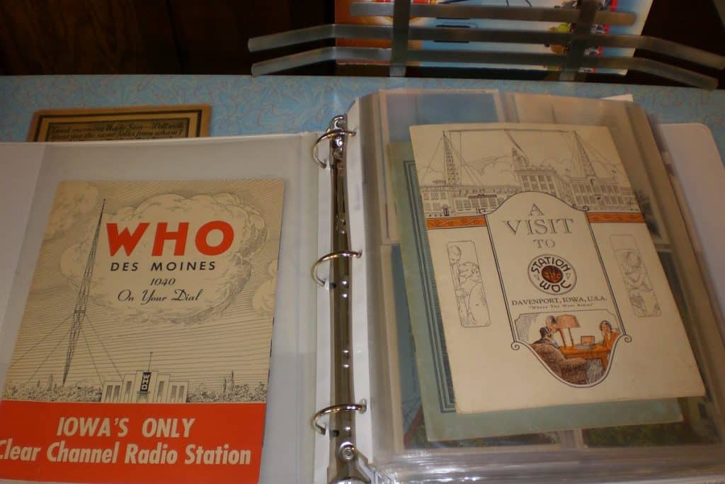 A sampling of numerous early radio station brochures to be auctioned