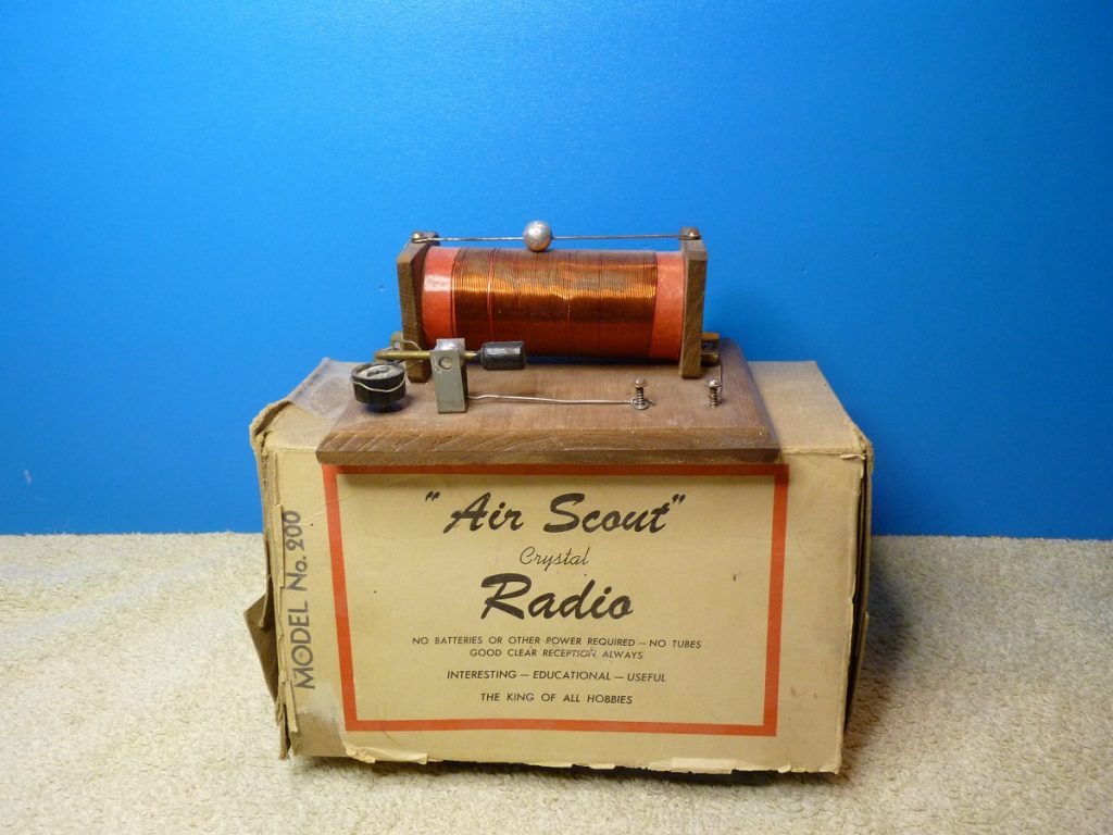 Air Scout crystal radio with box