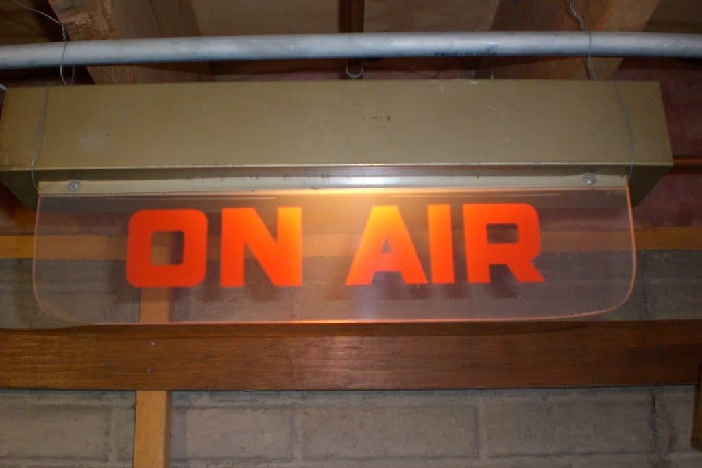 Lighted ON AIR sign