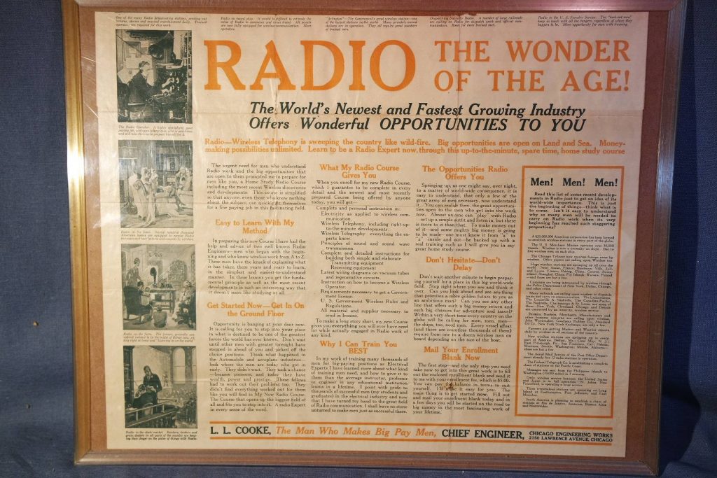 Chicago Engineering Works 1920s Radio Training Advertisement