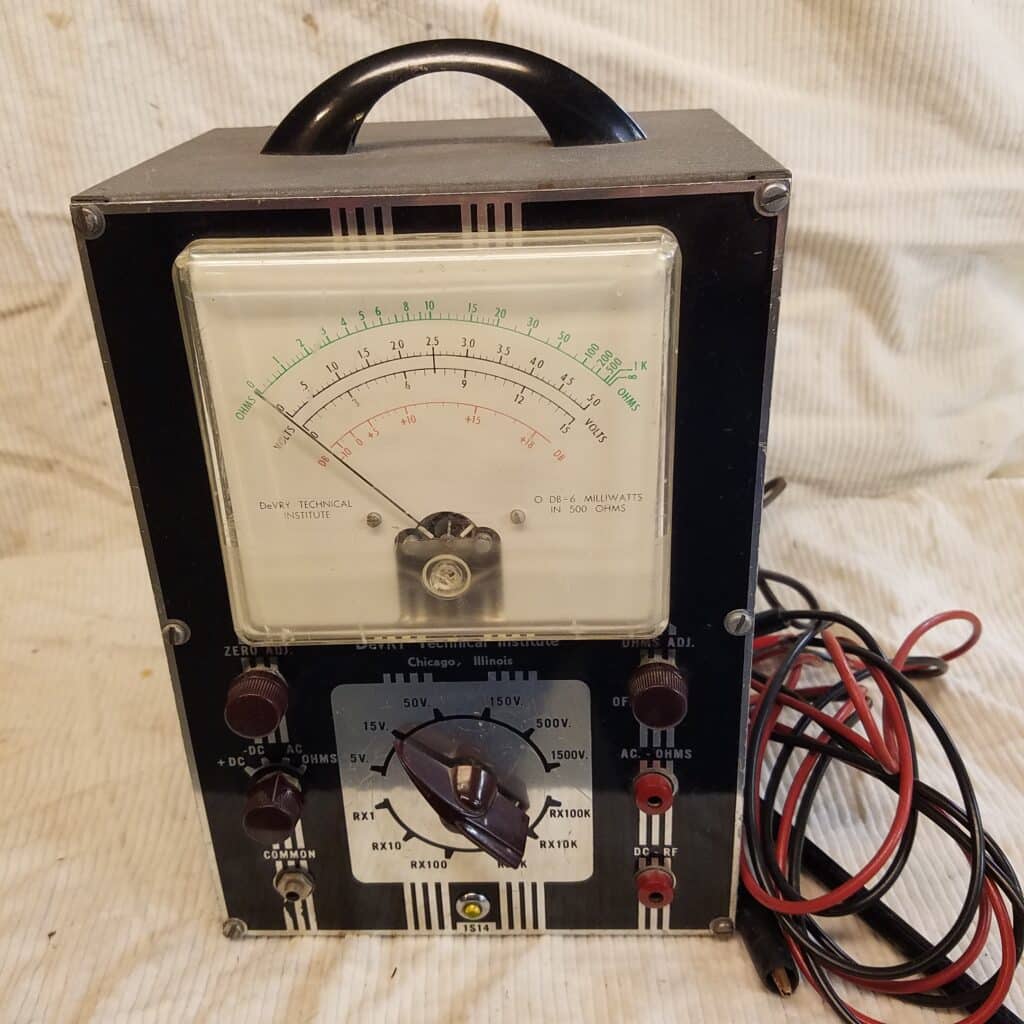 Devry Technical Institute VTVM meter